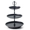 Cupcake Stand - 3 tier Galvanised Black High Tea / Cupcake Tower