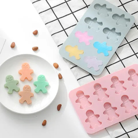 Silicone Mould - Gingerbread Man (8 Cavities) Baking / Chocolate Mould