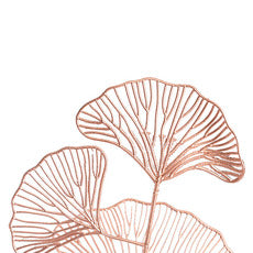 Floristry - Rose Gold Ginkgo Skeleton Leaf Spray - Artificial Foliage