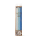 Candles:  Blue Ombre Glitter 15cm Tall Candles - 12pk