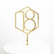 Cake Topper - Number 18 - Hexagon Gold