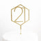 Cake Topper - Number 21 - Hexagon Gold