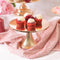 Cake Stand - Gold Textured Metal Cake Stand - 14 inch