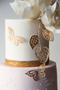 Cupcake Topper - Gold Shimmer Butterflies 22pk - Edible Wafer Paper