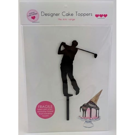 Golf - Silhouette Mini Acrylic Cake Topper