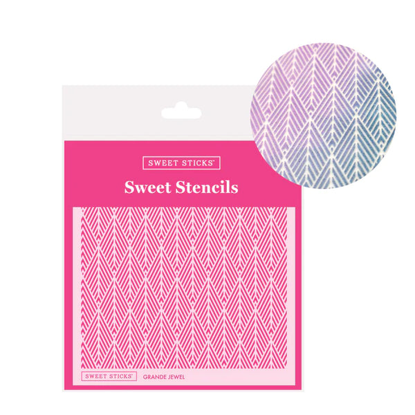 Stencil - Grande Jewel - Cookie & Cupcake Stencil by Sweet Sticks