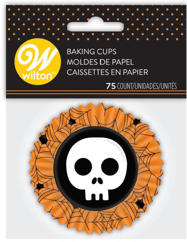 Cupcake Cups - Happy Halloween Skull - 75pk