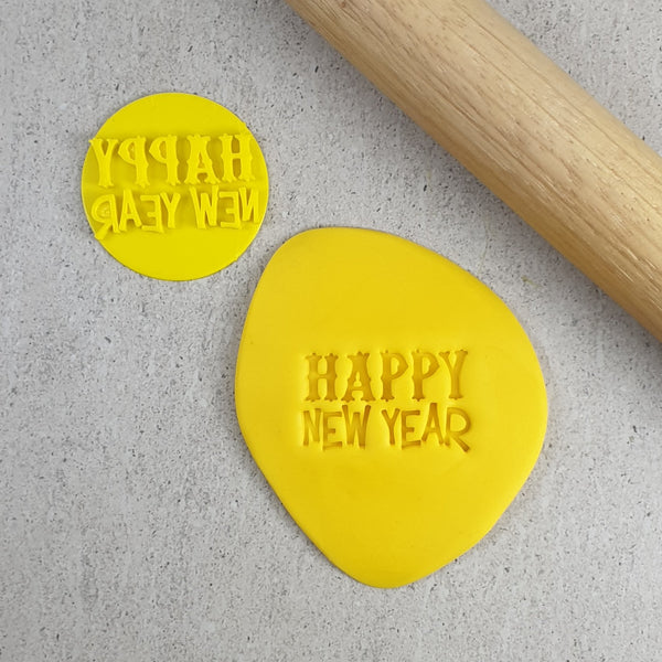 Cookie Embosser - Happy New Year 60mm