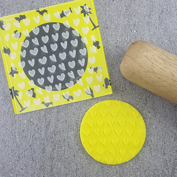 Embosser Hearts Texture Debosser Plate Latorta