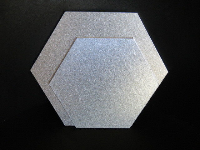 No 4 Hexagon MDF Cake Board 41cm