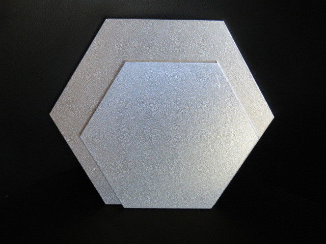 No 1 Hexagon MDF Cake Board 25cm