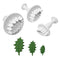 Plunger Cutters - Holly Leaf (Single) - 3 pc Set