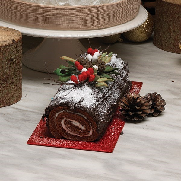 Gumpaste Flower Spray - Christmas Pine Cones & Holly