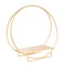 Cake Stand - Circular Hoop Frame Gold Metal Cake Stand (70cm x 29cm x 71cm H)