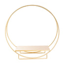 Cake Stand - Circular Hoop Frame Gold Metal Cake Stand (70cm x 29cm x 71cm H)