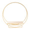 Cake Stand - Circular Hoop Frame Gold Metal Cake Stand (70cm x 29cm x 71cm H)