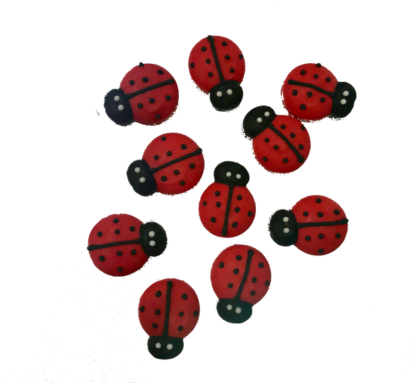 Mini Lady Birds Sugar Decorations 12pk