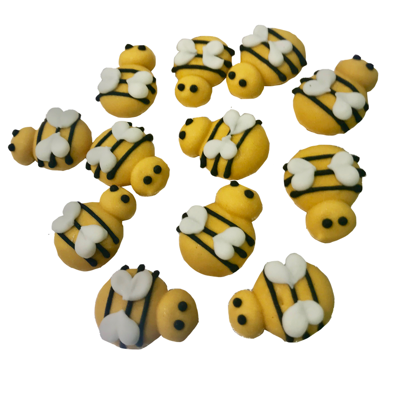 Mini Bees Sugar Decorations 12pk