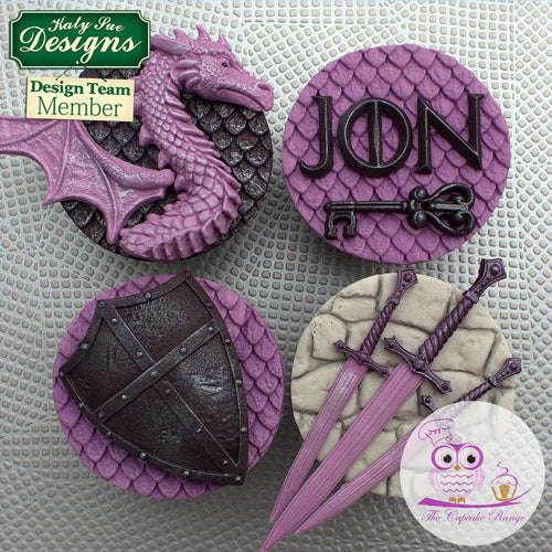 Silicone Mould - Continuous Dragon Scales Texture Impression Mat