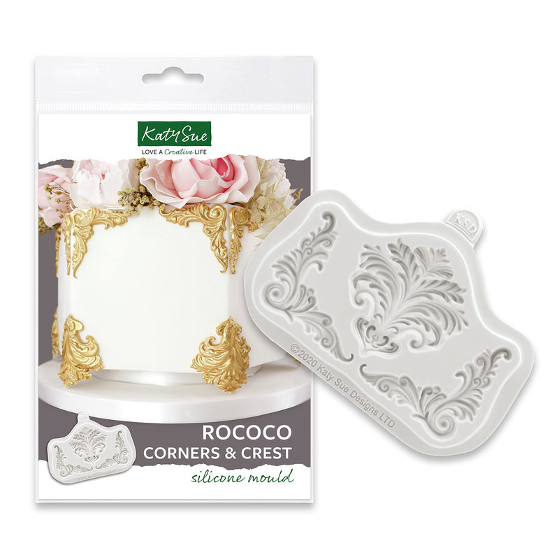 Silicone Mould - Rococo Corners & Crest