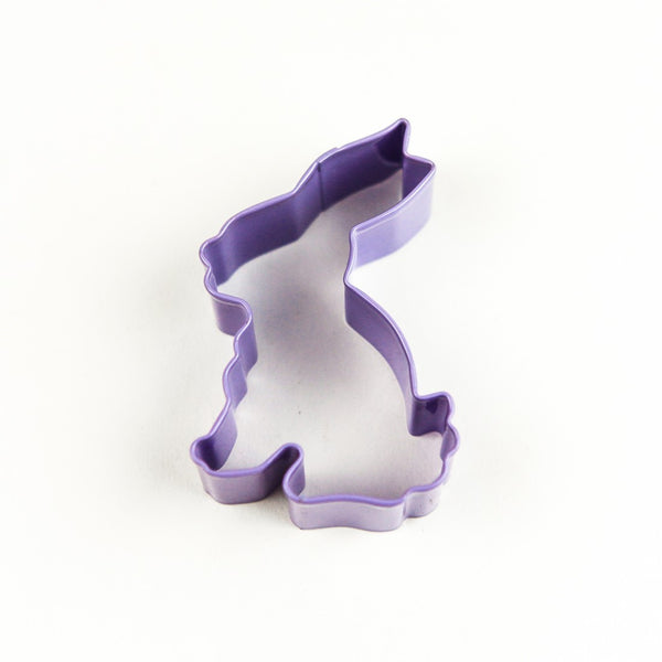 Sitting Easter Bunny Cookie Cutter - Purple