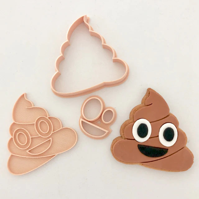 Cutter & Debosser Set - Poo Emoji by Little Biskut