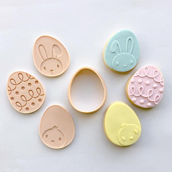 Cutter & Embosser Set - Mini Easter Eggs by Little Biskut