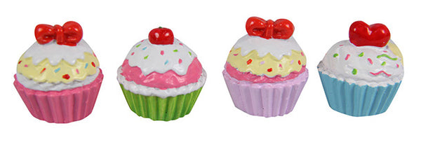 Mini Craft Cup Cake - Cake Ornament Non Edible 3pces