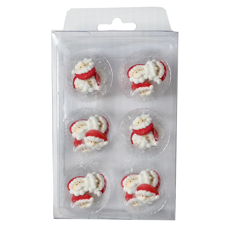 Mini Santa Face Royal Icing Decorations 30pc