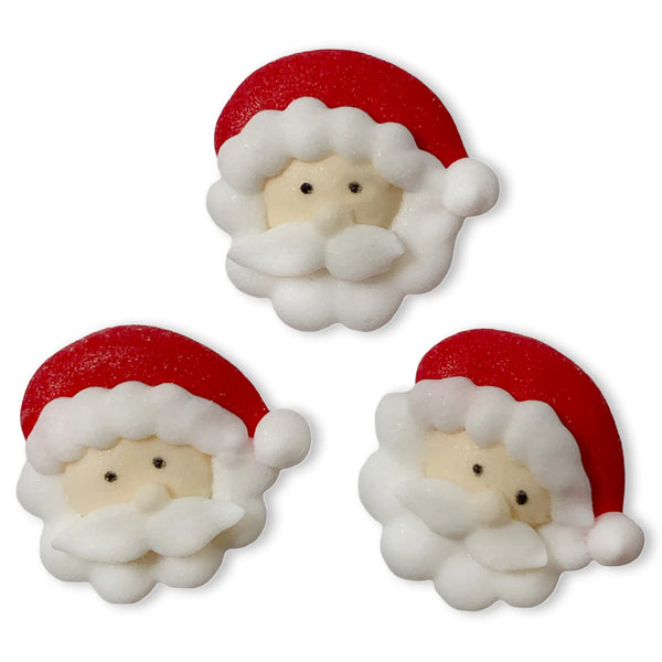 Mini Santa Face Royal Icing Decorations 30pc
