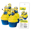 MINIONS EDIBLE WAFER CUPCAKE TOPPERS 16 PIECES