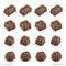 Chocolate Mould - Assorted Fillings Square Mould #86
