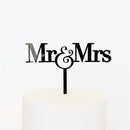 Mr & Mrs Acrylic Cake Topper -  Black - SDD