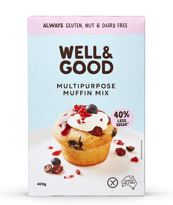 Cake Mix - Gluten Free Multipurpose Muffin Mix 400g - Well & Good