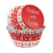 Cupcake Cases  - Nordic Red (Ugly Sweater) Christmas Baking Cups 25pk