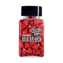 Sprinkles: Red Love Hearts 55g - Over The Top Bling