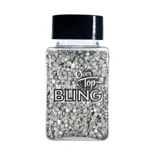 Sprinkles: Silver Pearl Sanding Sugar 80g - Over The Top Bling