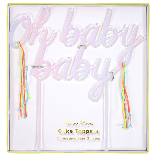 Oh Baby Baby Clear Acrylic Cake Topper by Meri Meri