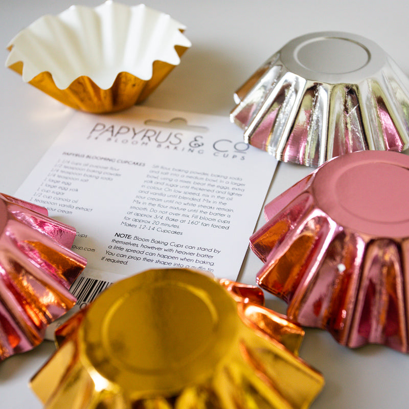 Cupcake Cases - Bloom Cupcake Cups - Gold (24pk)