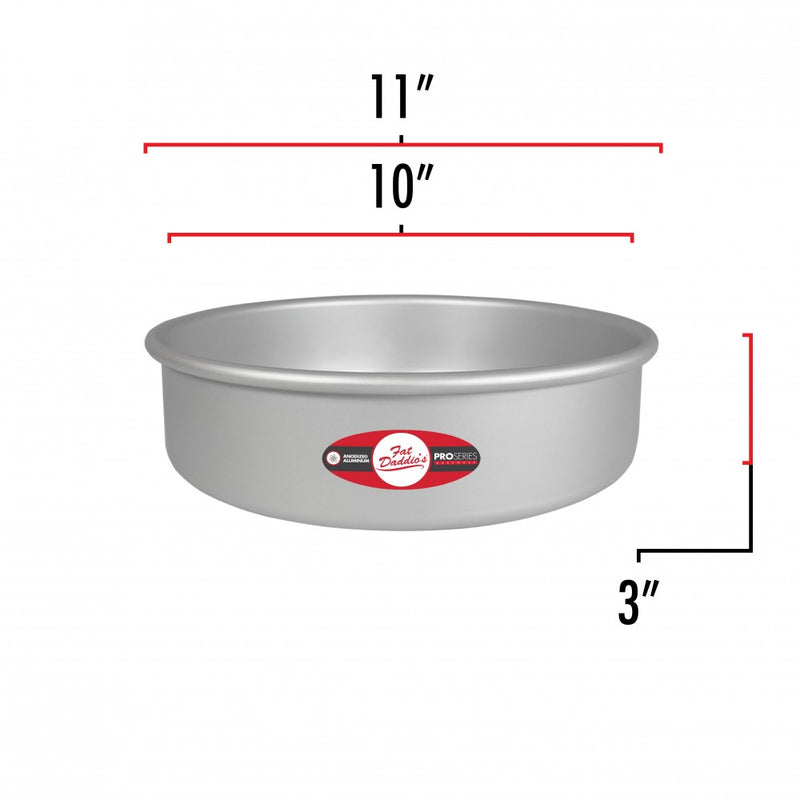 Cake Pan Round Cheesecake-Removable Bottom 10 x 3 Inches by Fat Daddio's  Cheesecake