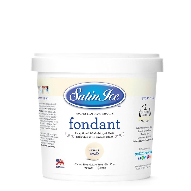 Ivory RTR Fondant 1kg - Satin Ice