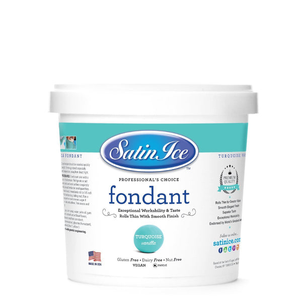 Turquoise RTR Fondant 1kg - Satin Ice