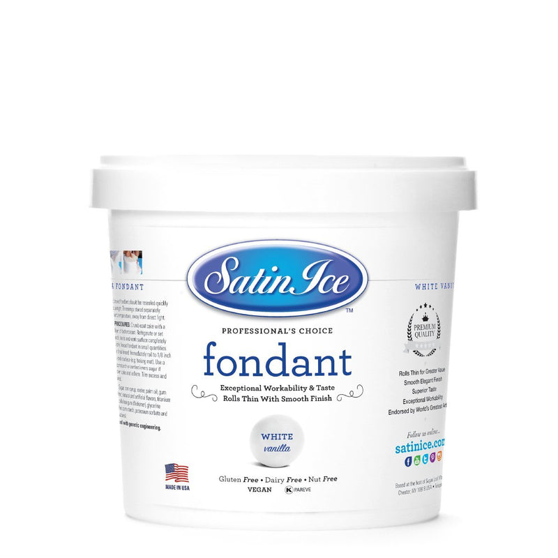 White RTR Fondant 1kg - Satin Ice