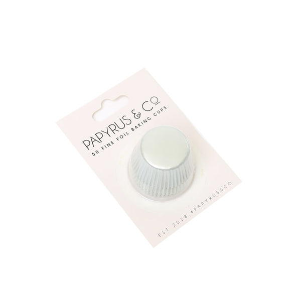 Cupcake Cups Mini - White Foil (50 pack) - Papyrus