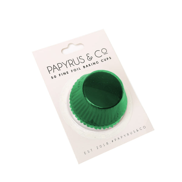 Cupcake Cups Std - Green Foil (50 pack) - Papyrus