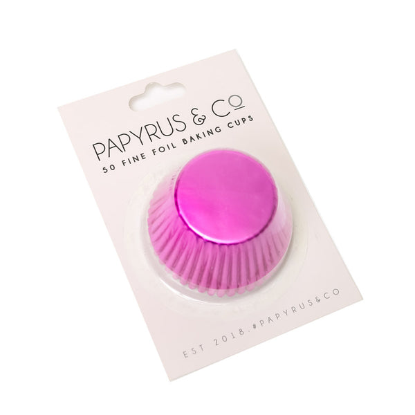 Cupcake Cups Std - Hot Pink Foil (50 pack) - Papyrus