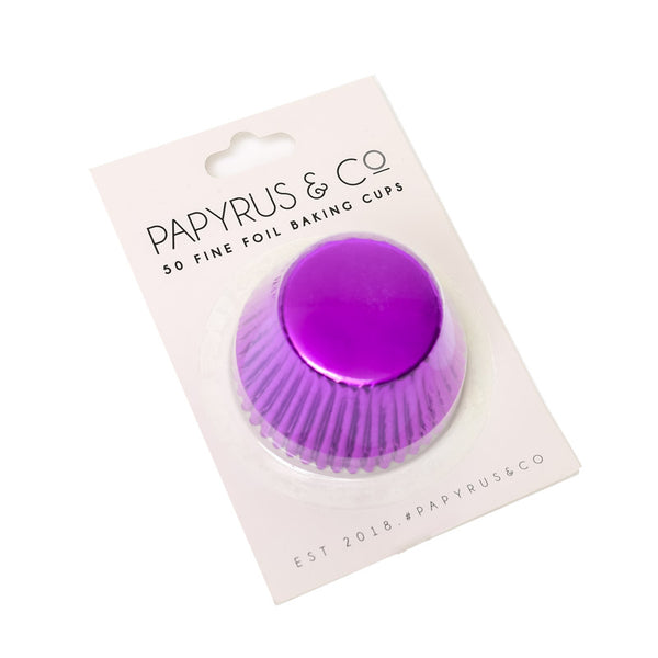 Cupcake Cups Std - Purple Foil (50 pack) - Papyrus