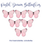 Cupcake Topper - Pink Pastel Dream Butterflies 22pk - Edible Wafer Paper