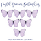 Cupcake Topper - Purple Pastel Dream Butterflies 22pk - Edible Wafer Paper