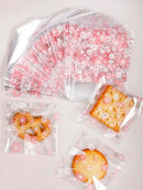 Gift Bags - Pink & White Daisies Clear Cookie Bag - 7x10cm - 100pk